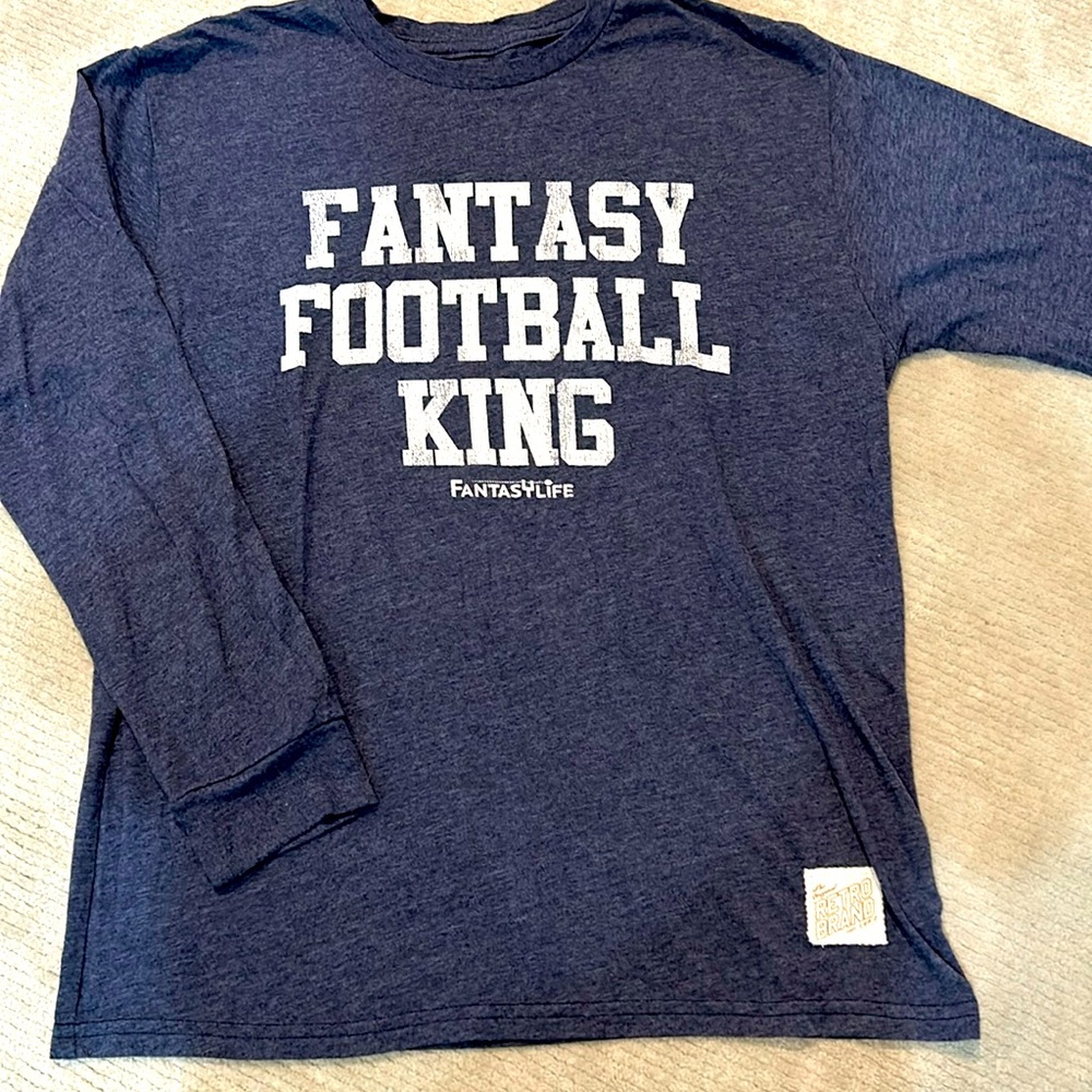 Retro Brand Long Sleeve tee -Fantasy Football King youth xl